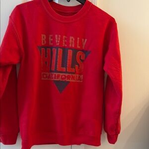Red Beverly Hills California Sweatshirt. Size small